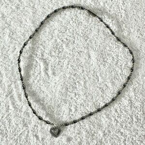 5/$35 Handmade Metallic Magnetic Beaded Necklace With Heart Pendant